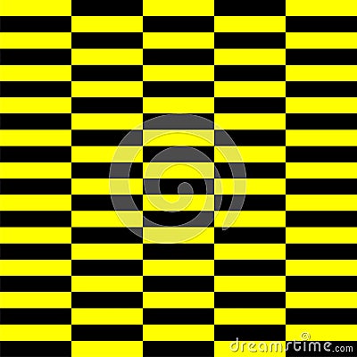 Seamless vector pattern. Geometrical square background. Yellow and black colors. Horizontal vector tile.Â Abstract illustration Vector Illustration